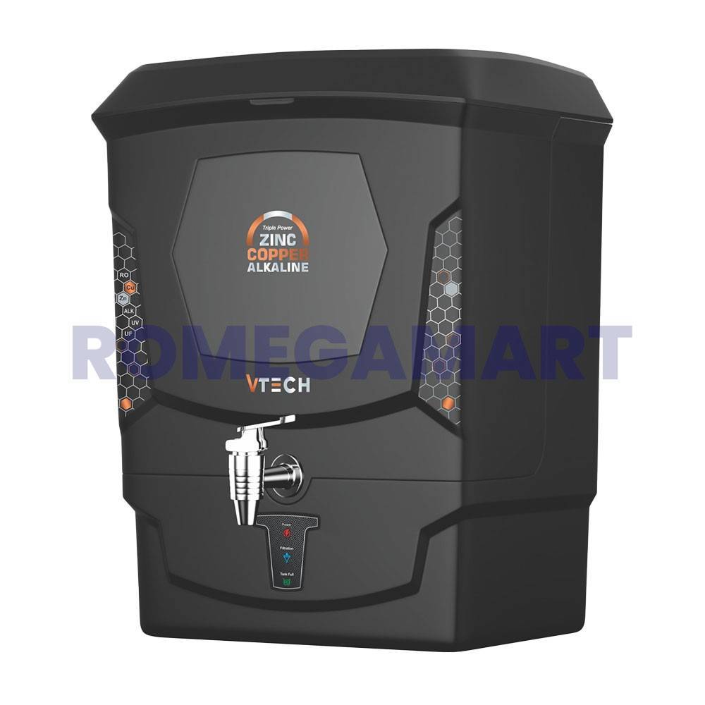 Vtech Black RO Water Purifier 10 Liter Storage For Home Use
