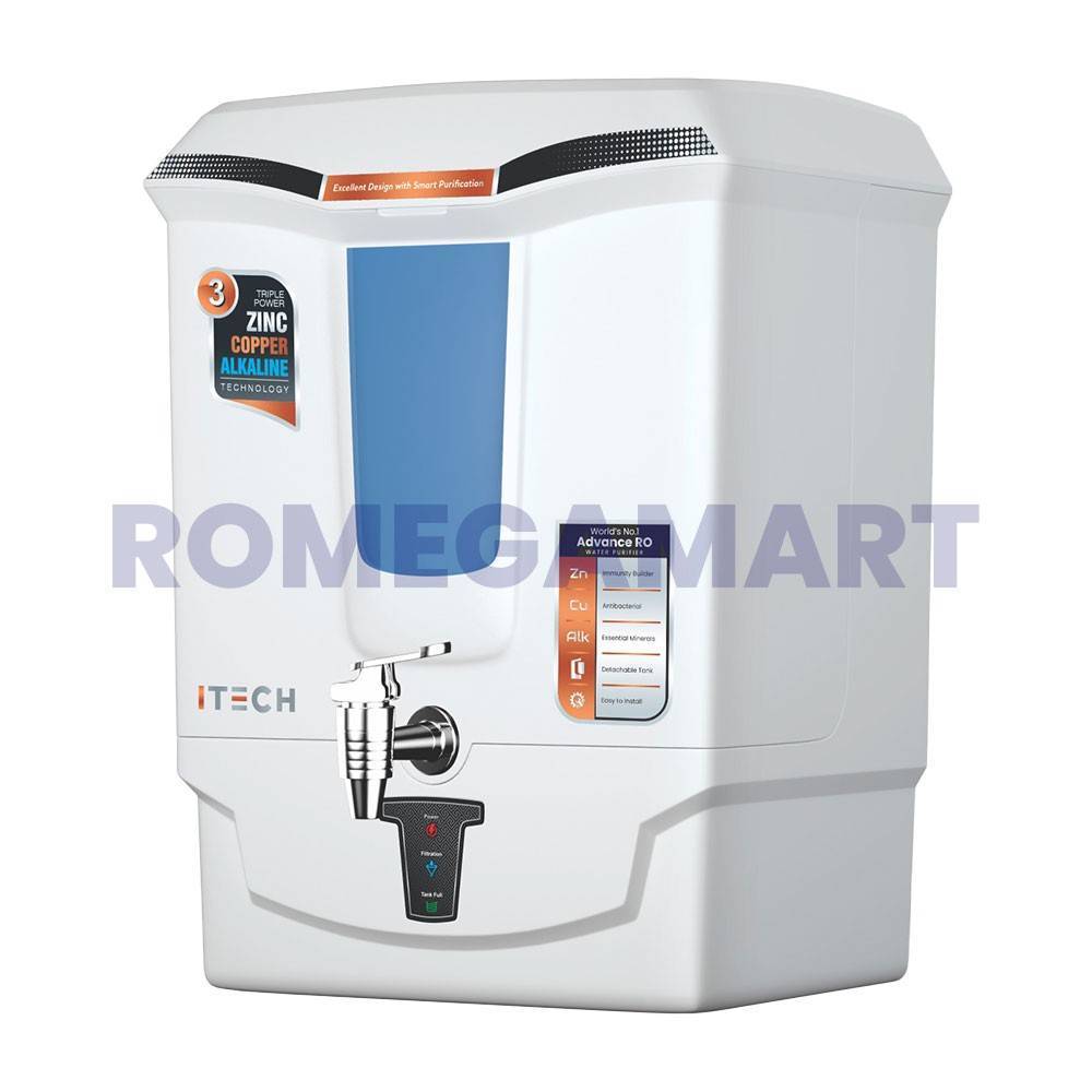 Itech White RO Water Purifier 10 Liter Storage For Home Use