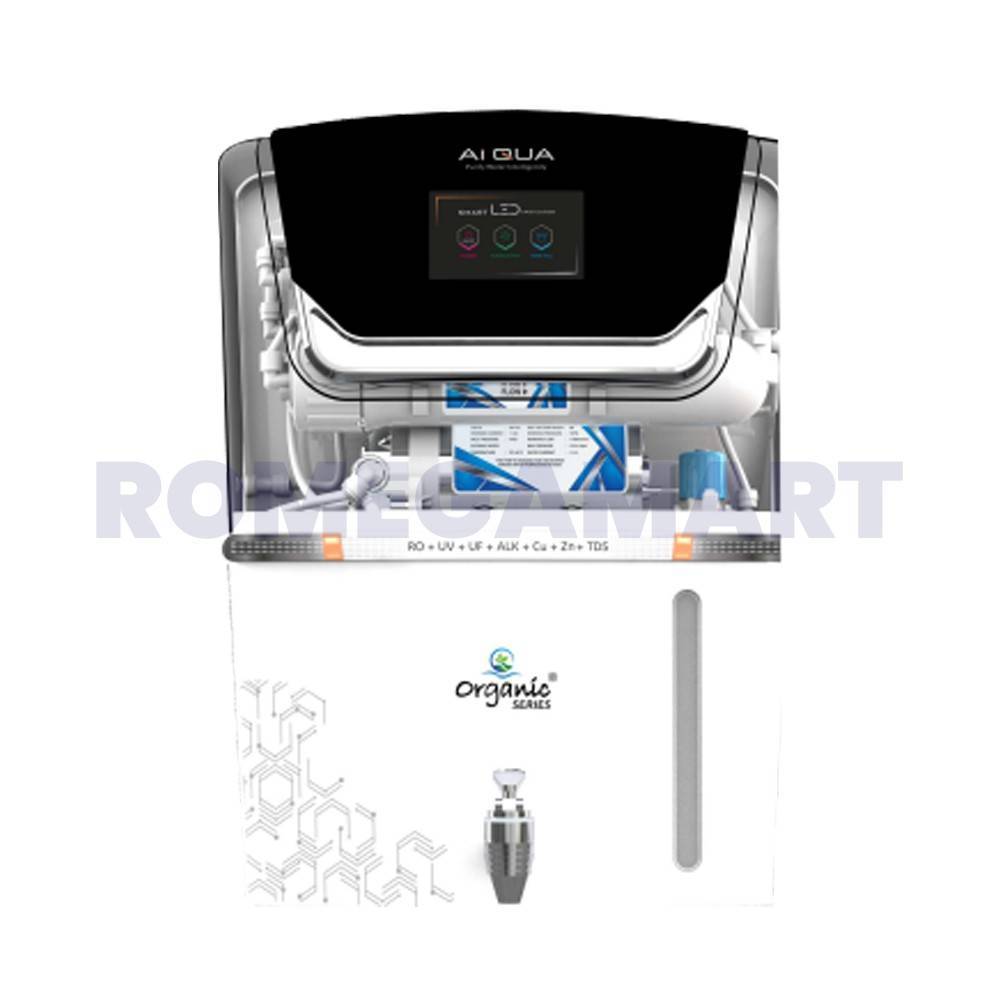 Organic Series AI QUA 15 Liter Storage White TPT Color RO+UV+UF+ALKLINE+TDS Water Purifier 