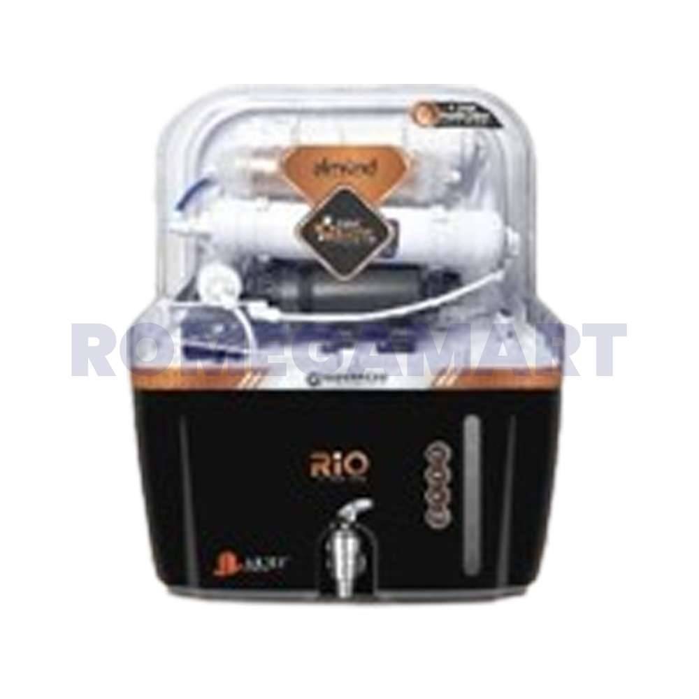Rio Copper Almond 12 Liter Storage Black With Transparent Color RO+UV+UF+TDS+ALKLINE+COPPER+MINERAL Water Purifier 