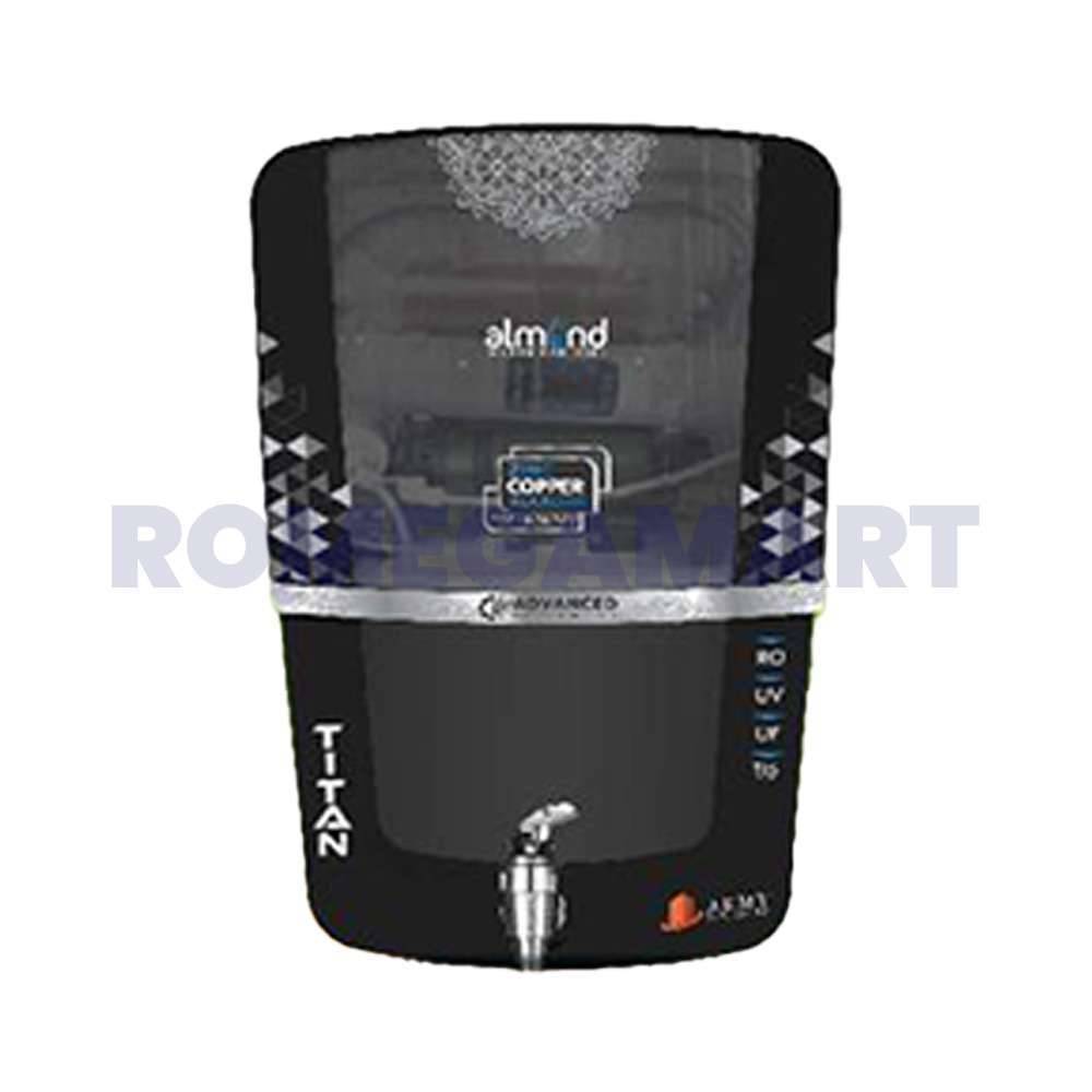Titan Copper Almond 12 Liter Storage Black Color RO+UV+UF+ALKLINE+TDS Water Purifier