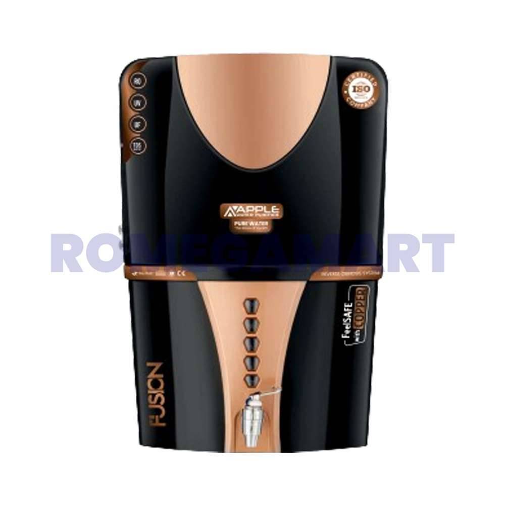 Apple Fusion RO Water Purifier RO+UV+UF+ALKLINE+TDS	Black Copper Color 12 Liter Storage For Home