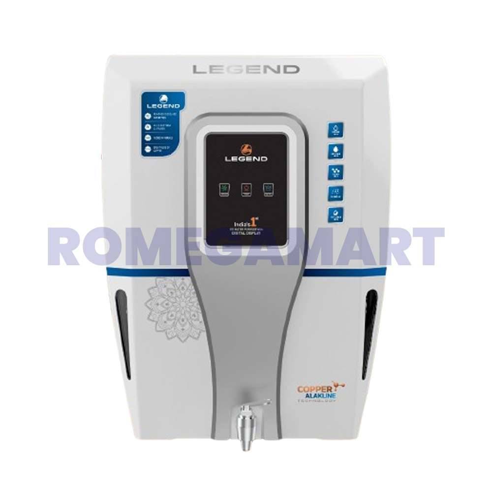 LEGEND RO Water Purifier 12 Liter Storage White With Grey ABS Plastic Material For Home Use