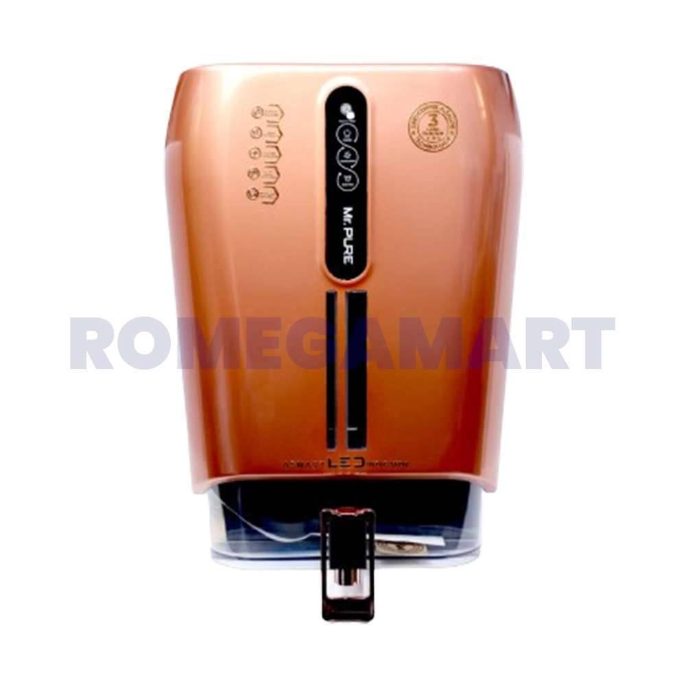 Mr Pure Water Purifier With Smart LED Indicator 10 Liter Storage Copper Color For Home Use 