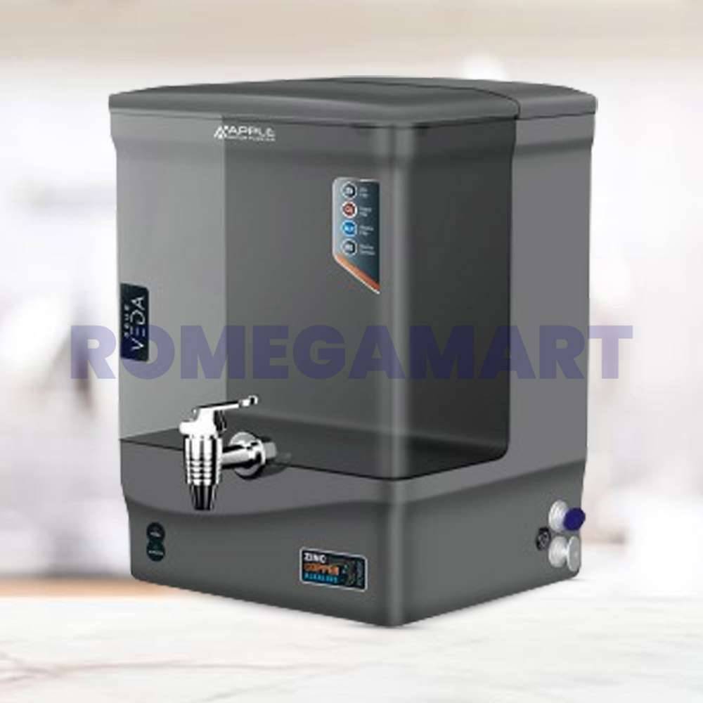 Apple Aqua Veda Grey Black Color 10 Liter Storage RO+UV+COPPER+ALKLINE+TDS Water Purifier For Home